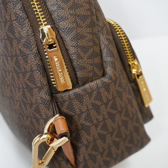 Michael Kors Erin MINI backpack PVC MK Brown - Picture 6 of 10